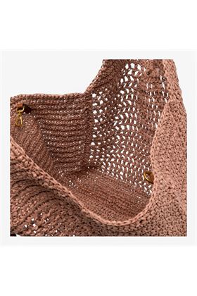 Borsa Gianni Chiarini in paglia crochet colore rosa antico. GIANNI CHIARINI | 11953-BLUSH
